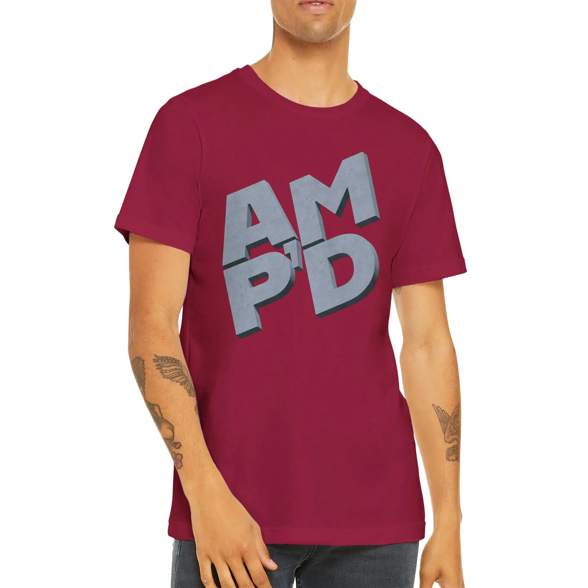 Amp'd 3D Logo  -  Premium Unisex Crewneck T-shirt