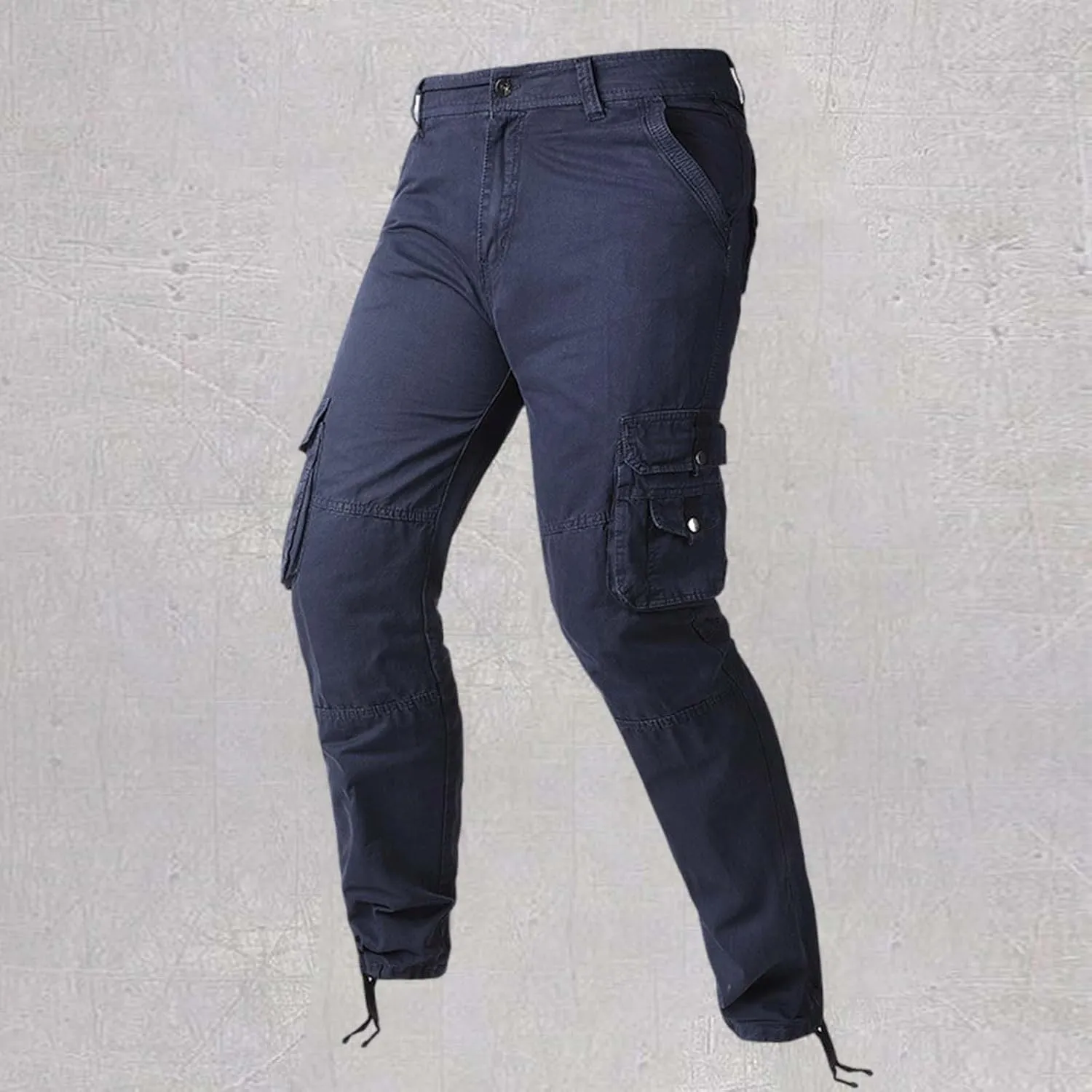 Mens Casual Cotton Cargo Pants Tactical Stretch Sweatpants Athletic Fashion Overalls Workout Slim Fit Trousers