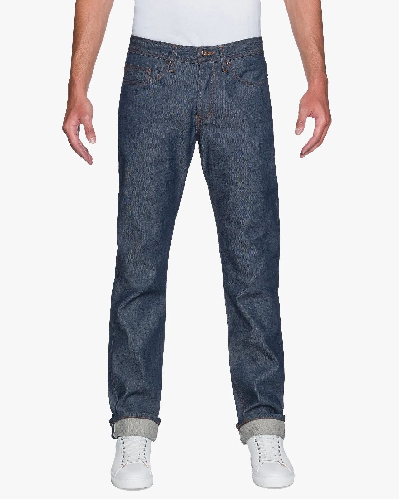 Naked & Famous Denim Weird Guy Regular Tapered Mens Jeans - Natural Indigo Selvedge