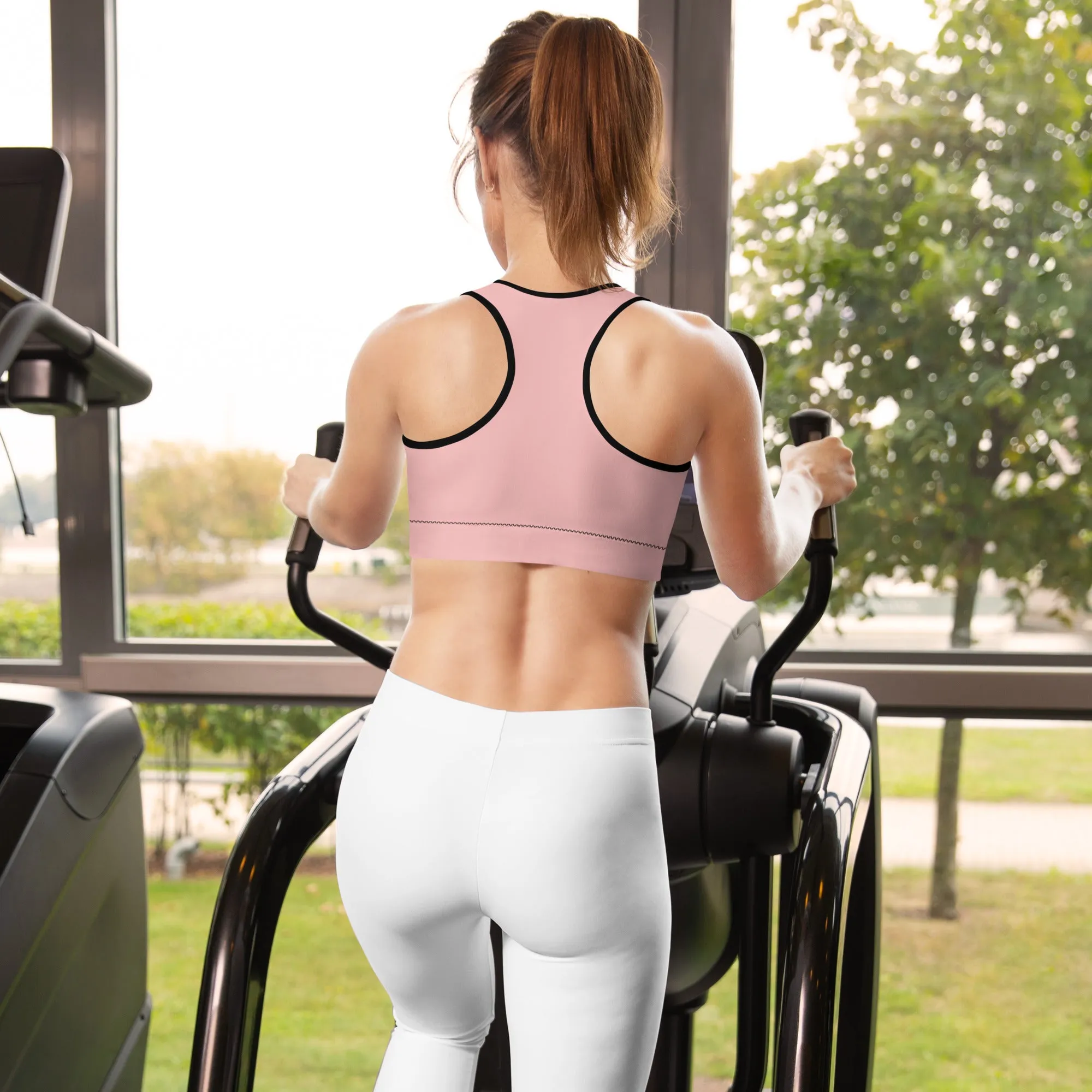 Pink Padded Sports Bra