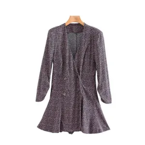 PRINTED BLAZER JUMPSUIT