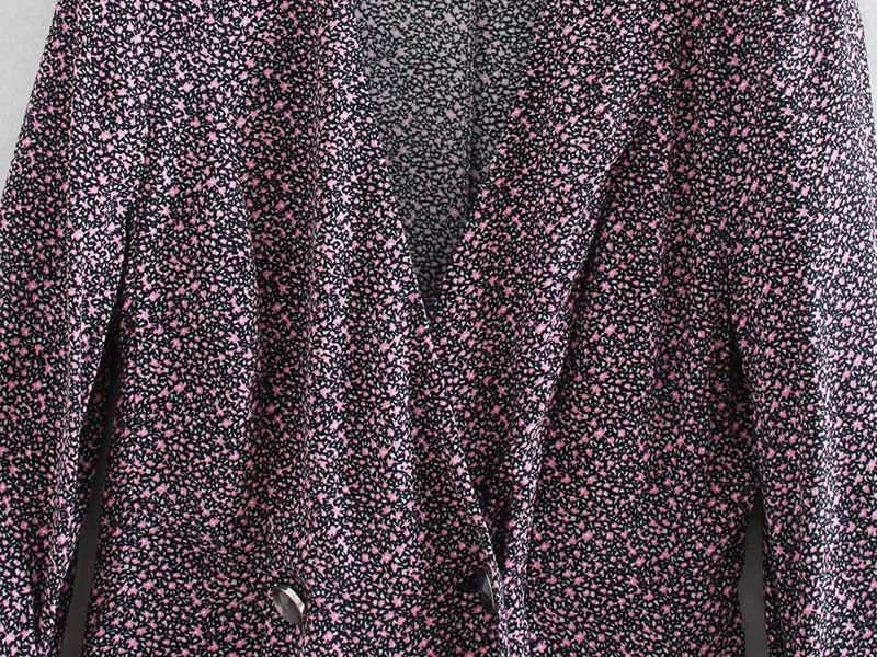 PRINTED BLAZER JUMPSUIT