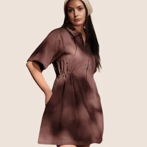 Utility Cinched Zip Dress  Stylish Comfort and Versatile Fit