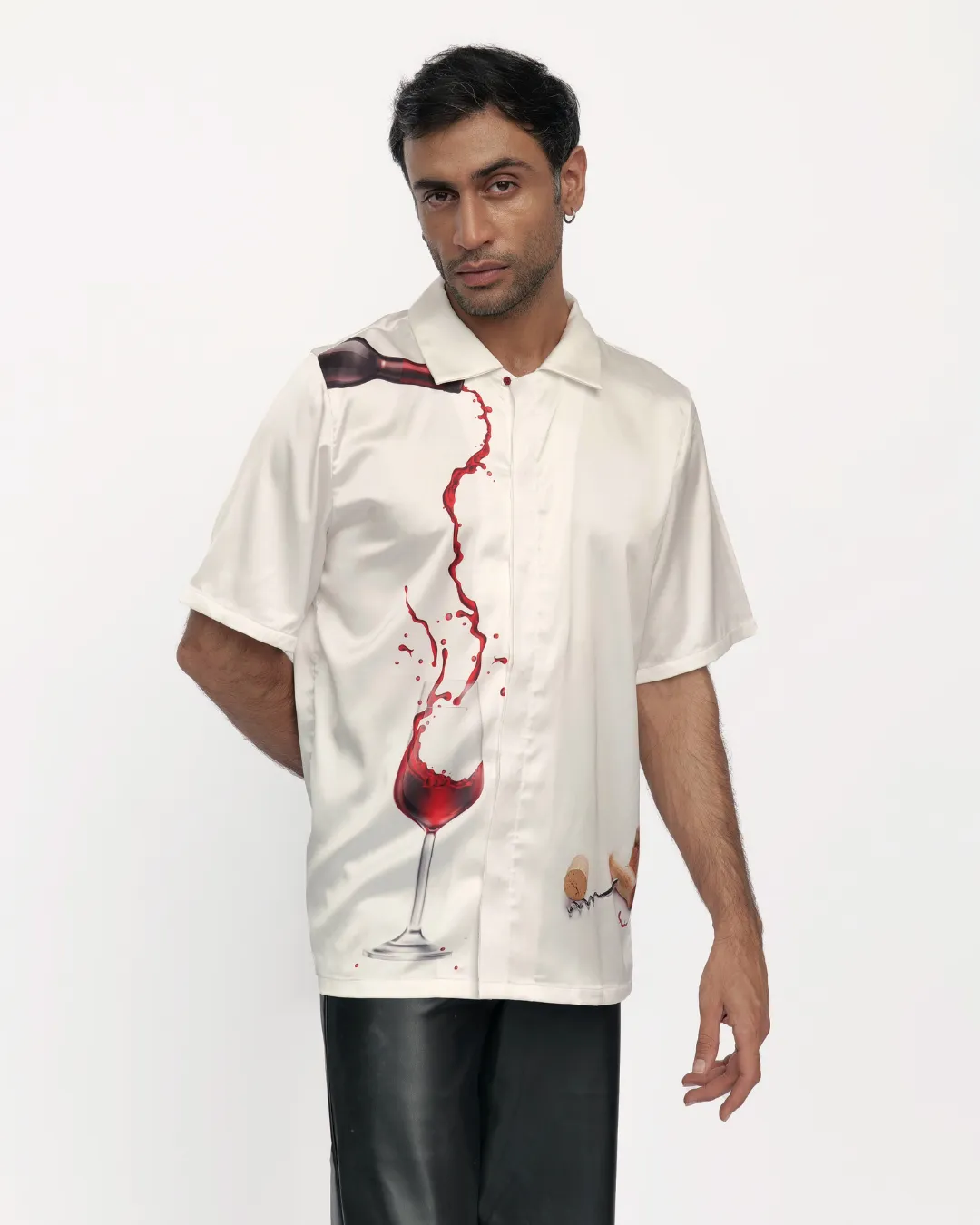 Wine Serenade - Premium Soft Satin Shirt